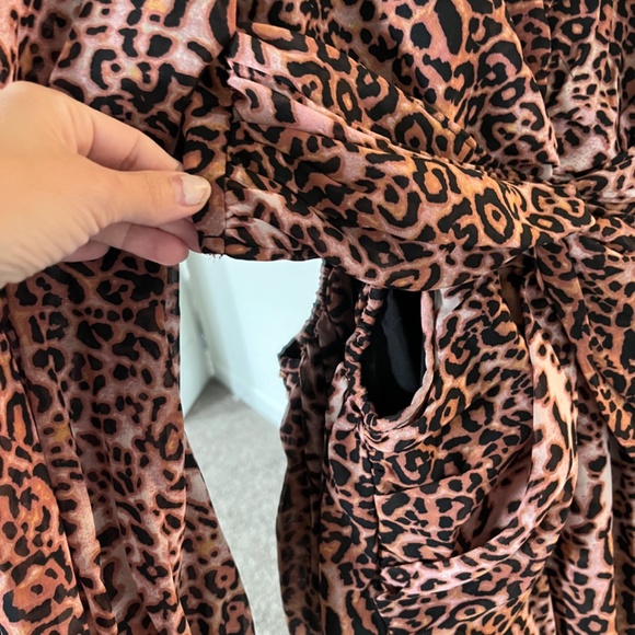 Anthropologie Ranna Gill Leopard Animal Print Cutout Midi Dress - NWT! - Picture 5 of 6